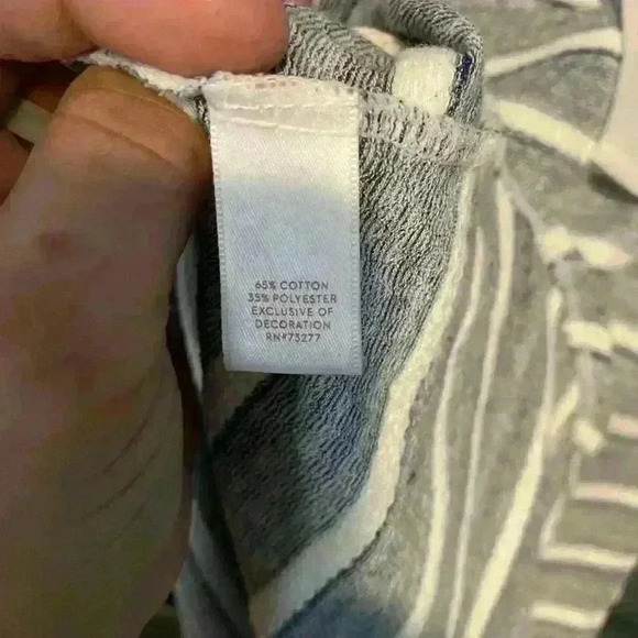 Lauren Conrad blue white women’s striped short sleeve top shirt with bow Sz S - Picture 10 of 10